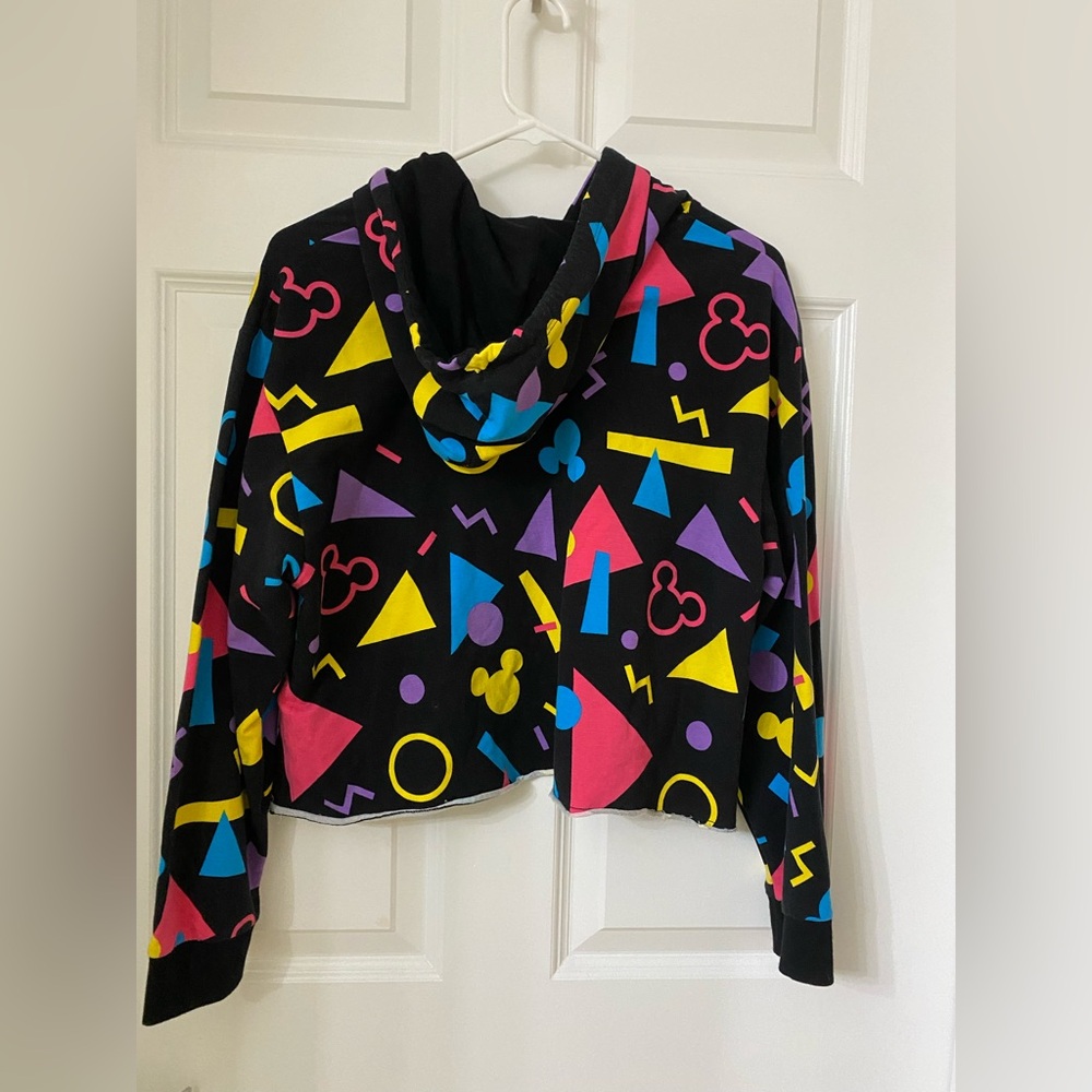 Disney Mickey Mouse Icon Head Cropped Retro Look Pullover Hoodie. - Picture 3 of 4